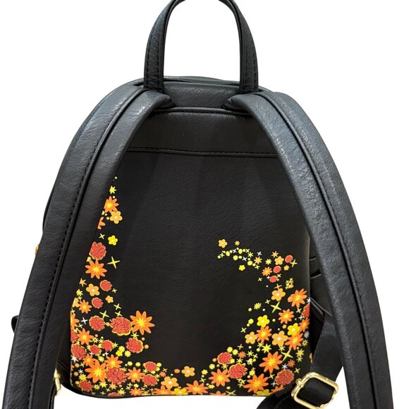 Pixar Loungefly Coco Remember Me Mini Backpack Floral Black 